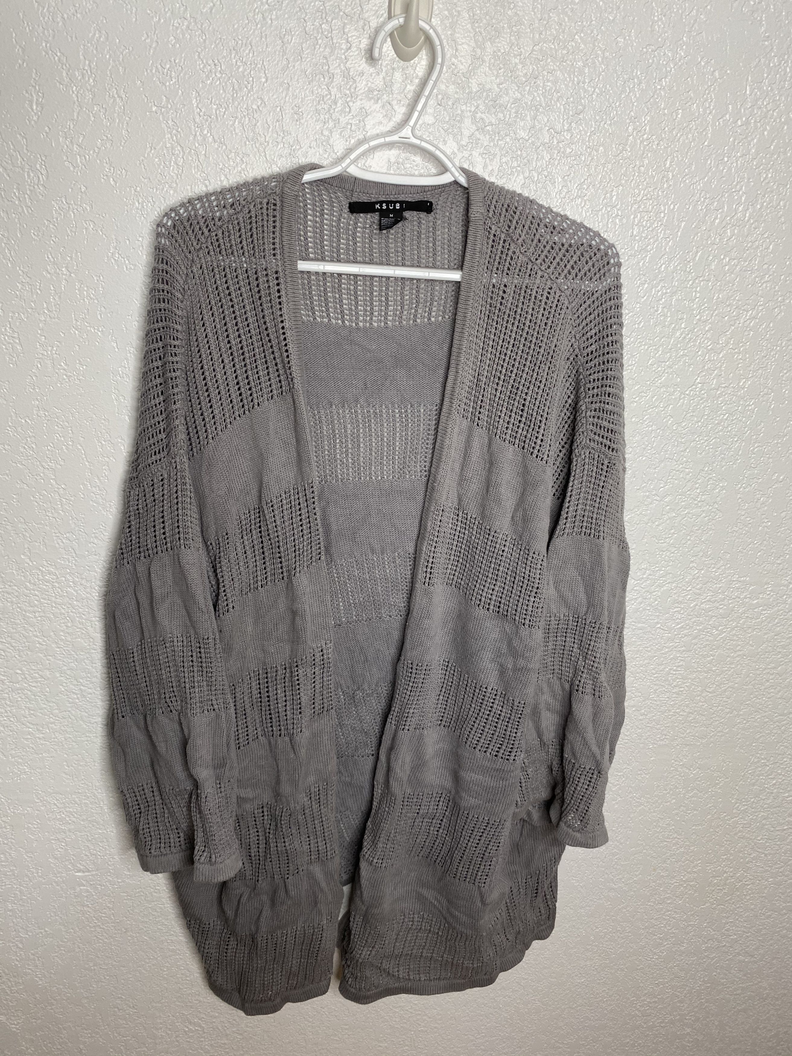 image of Ksubi Kimono Style Cardigan in Charcoal, Men's (Size Medium)