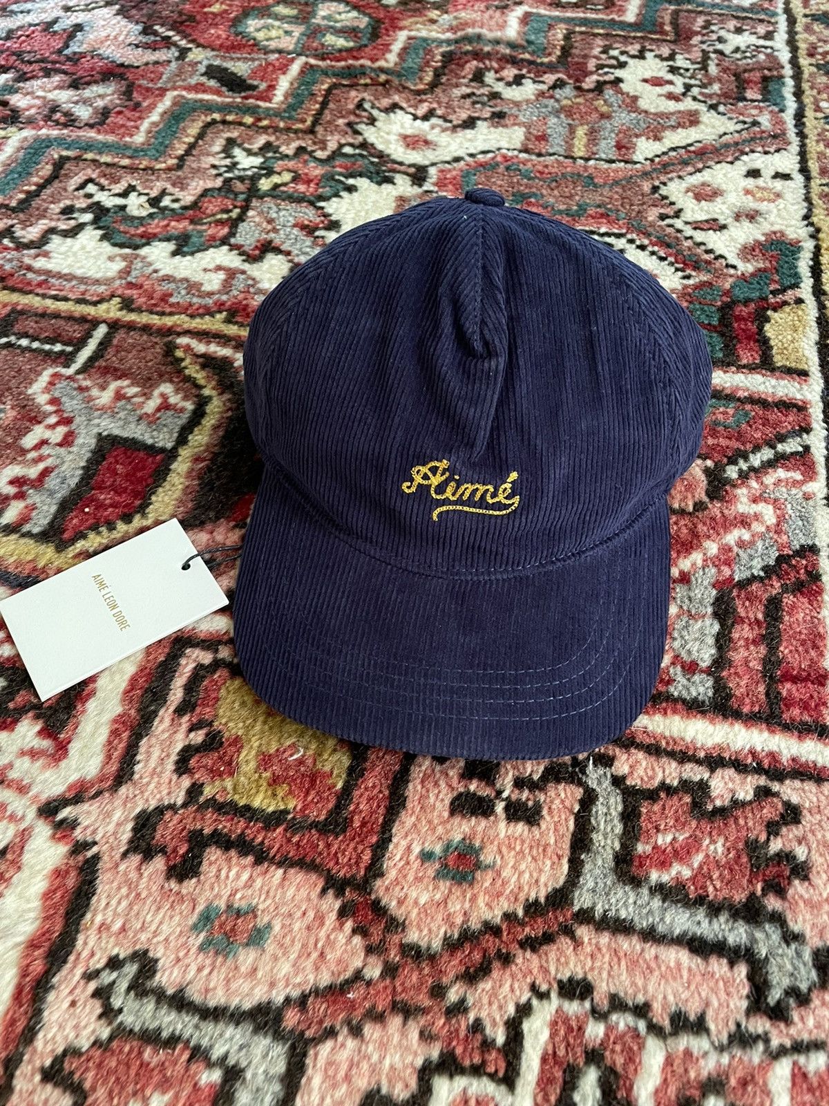 Aime Leon Dore Aime Leon Dore chain stitch corduroy hat navy | Grailed