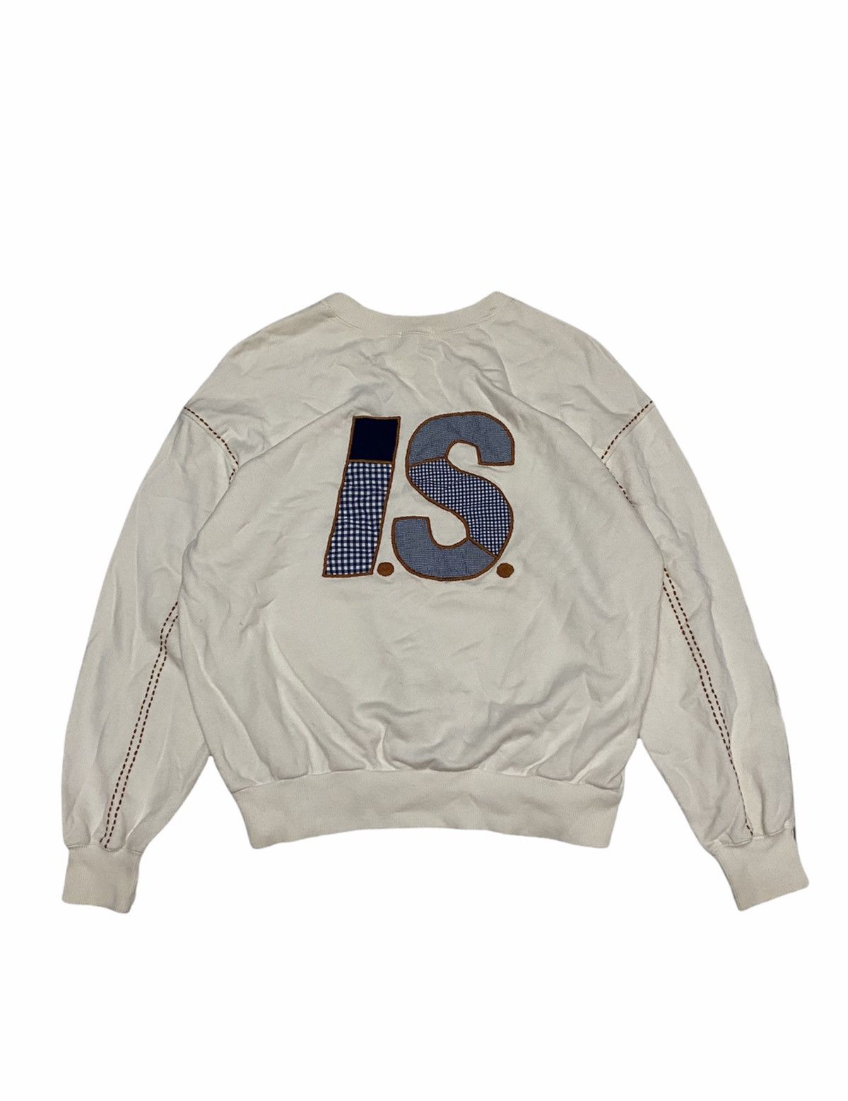 Issey Miyake 🔥🔥checkerboard embroidered logo hand stitching sweatshirt Size US S / EU 44-46 / 1 - 1 Thumbnail