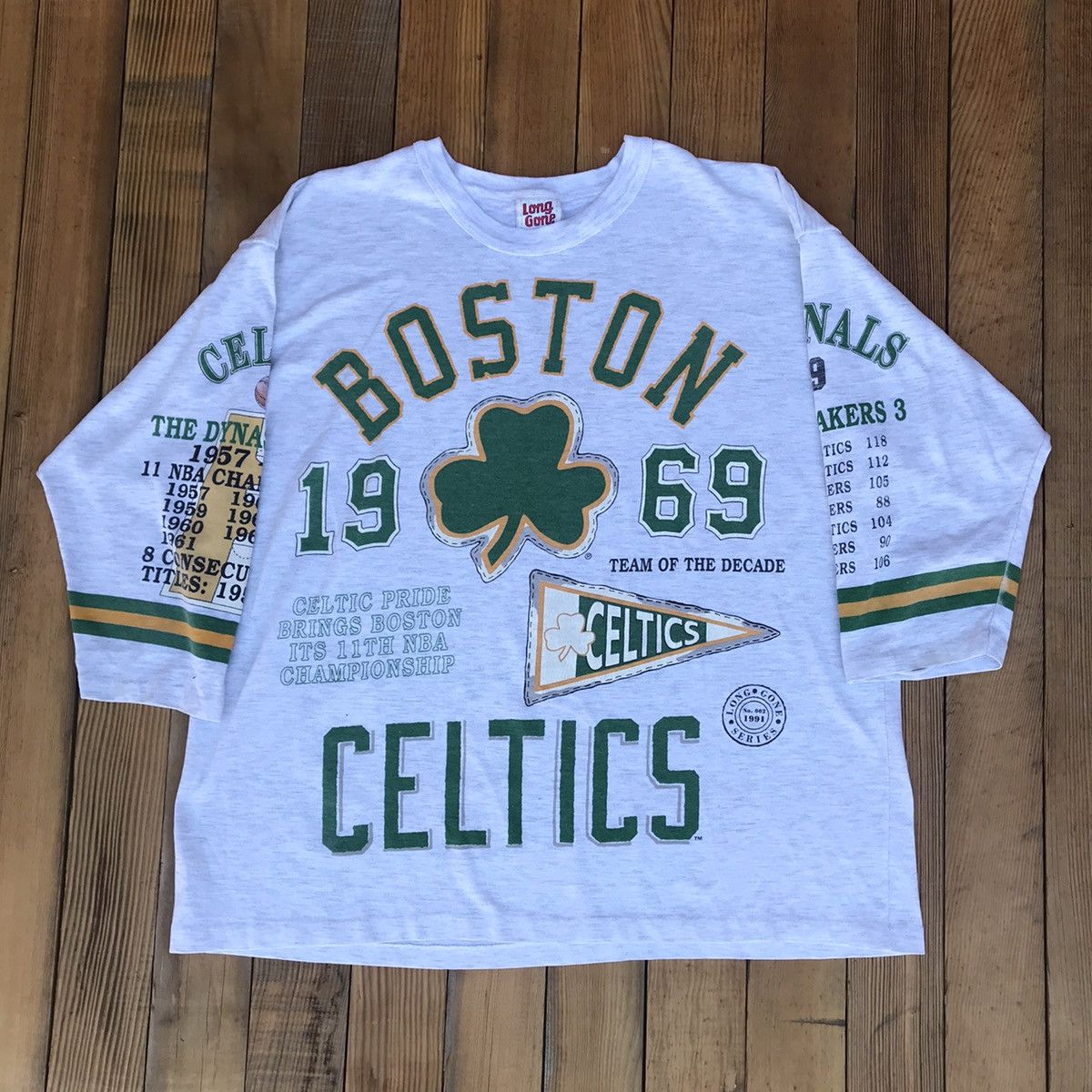 Vintage Boston Celtics 90s Long Gone cheapest Single Stitch T Shirt XL