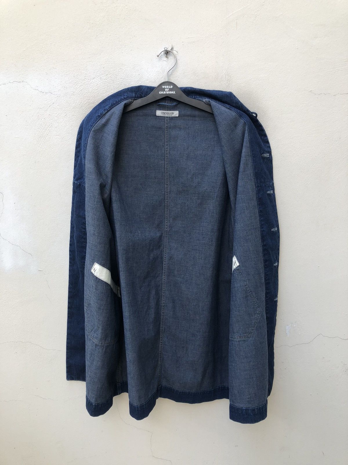 OMNIGOD OMNIGOD Japan 3 Quarter Sleeve Oversize Denim Jacket Size US M / EU 48-50 / 2 - 14 Thumbnail