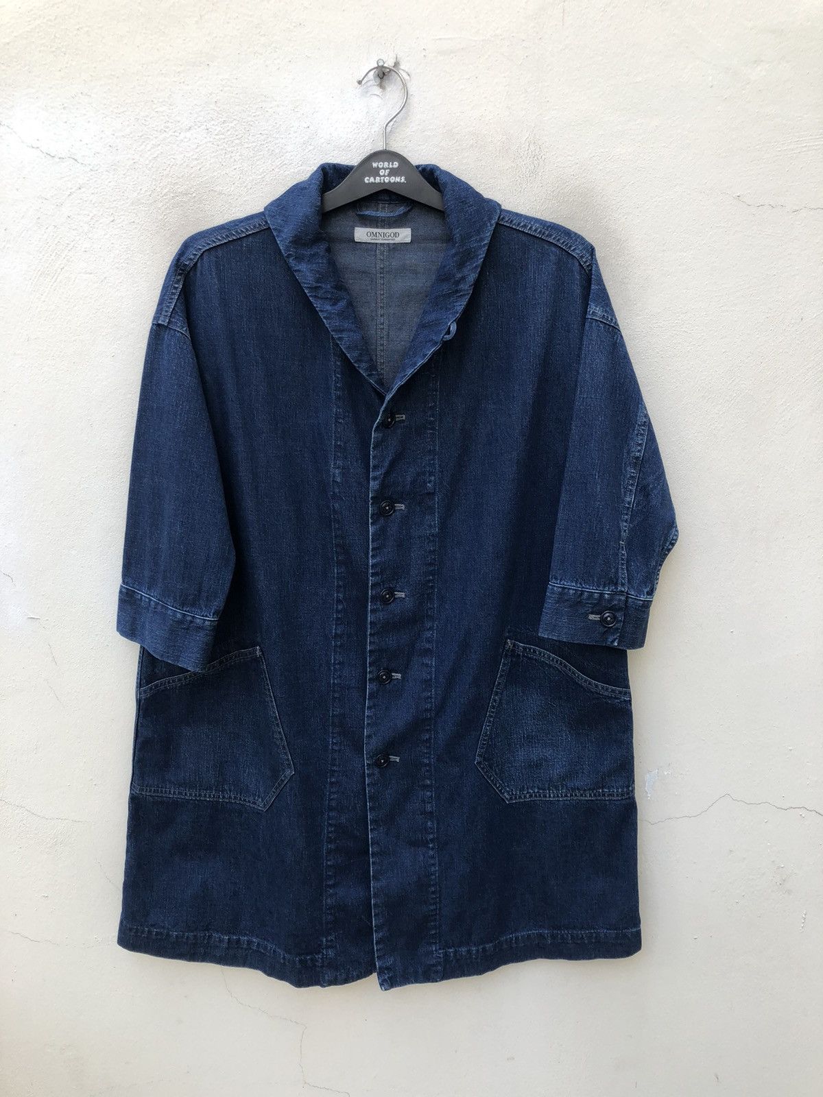 OMNIGOD OMNIGOD Japan 3 Quarter Sleeve Oversize Denim Jacket Size US M / EU 48-50 / 2 - 8 Thumbnail