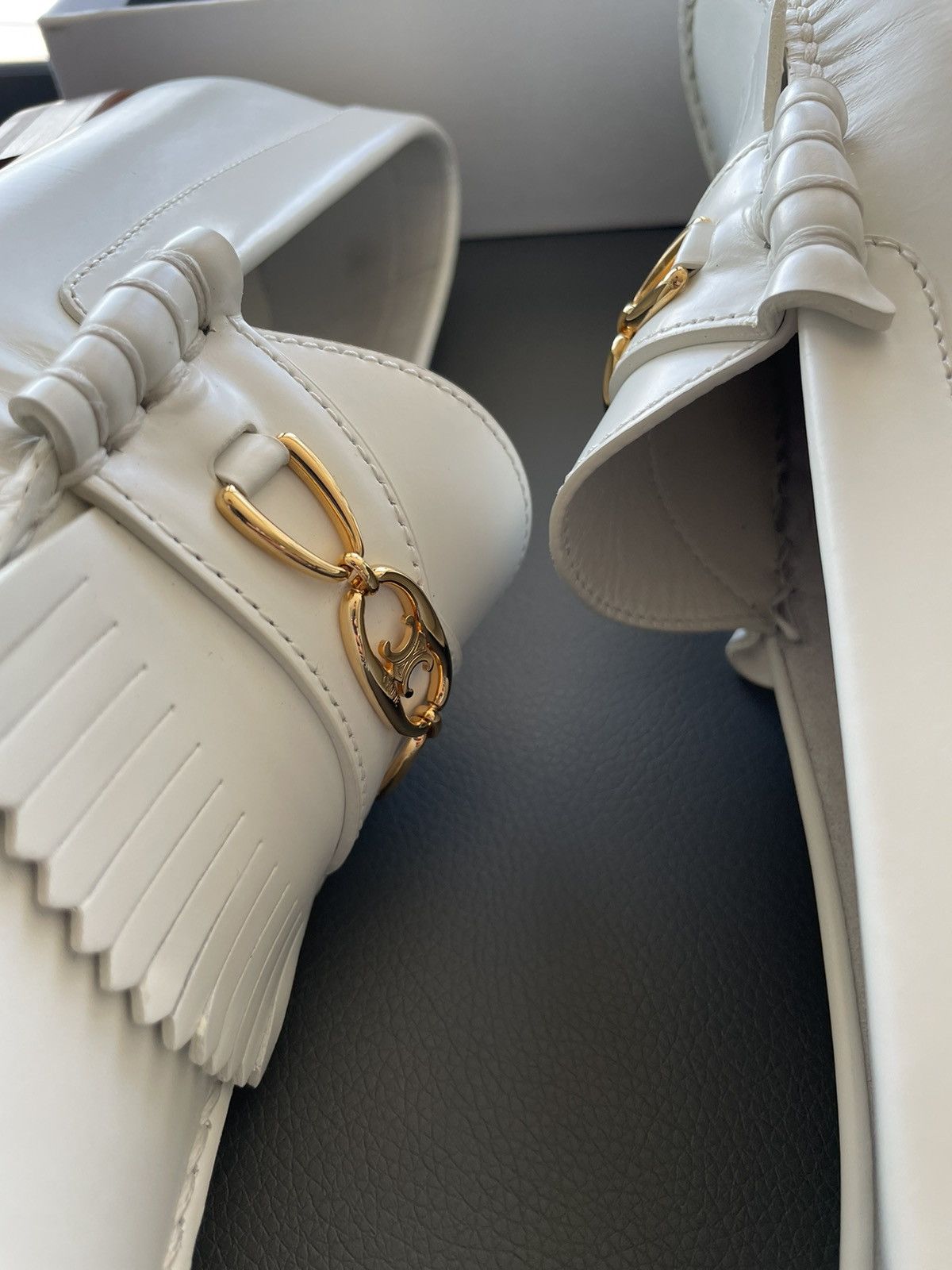 Celine × Hedi Slimane Celine Hedi Slimane Triomphe Leather Logo Loafer Shoes Size US 7 / EU 40 - 10 Thumbnail