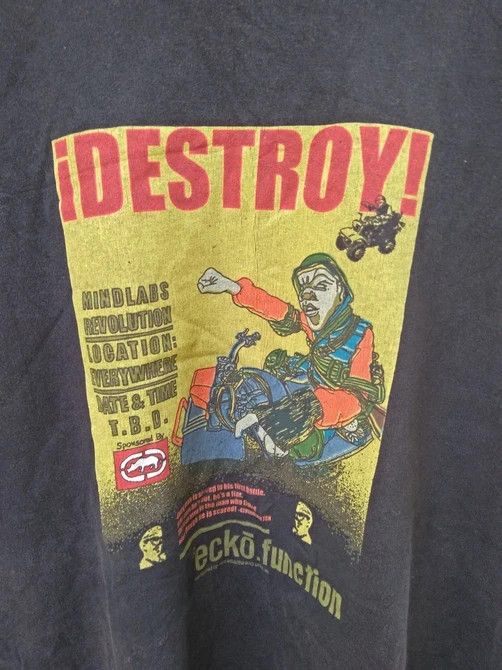 Ecko Unltd. 🔥 ECKO VINTAGE 90s DESTROY PUNK T SHIR Size US L / EU 52-54 / 3 - 4 Thumbnail