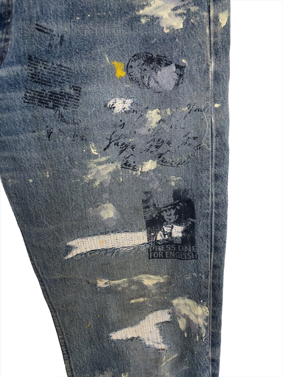 Levi's Made & Crafted Vintage Levi's 501 Anarchy Painter Distressed Denim Jeans Size US 32 / EU 48 - 6 Thumbnail