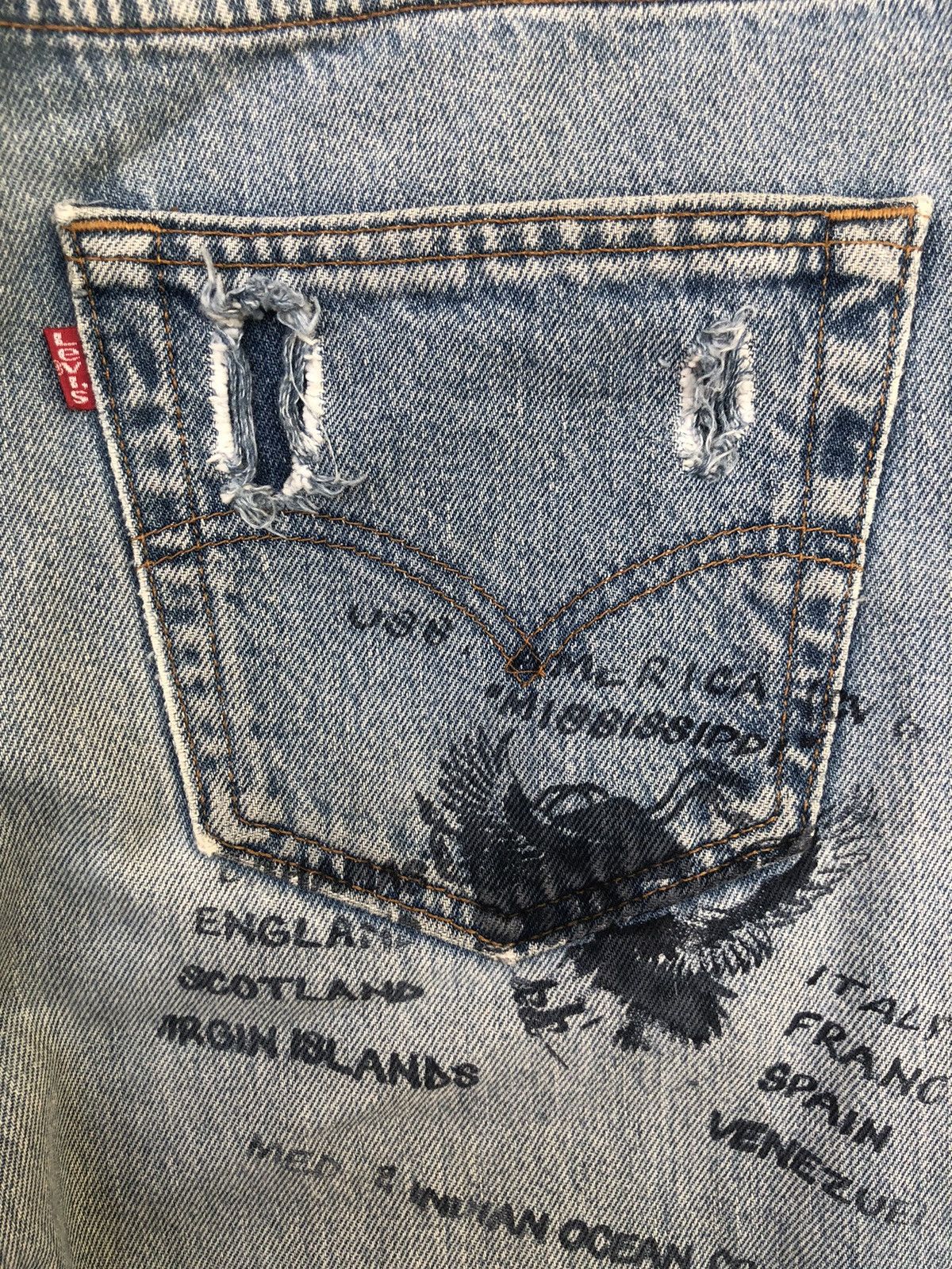 Levi's Made & Crafted Vintage Levi's 501 Anarchy Painter Distressed Denim Jeans Size US 32 / EU 48 - 9 Thumbnail