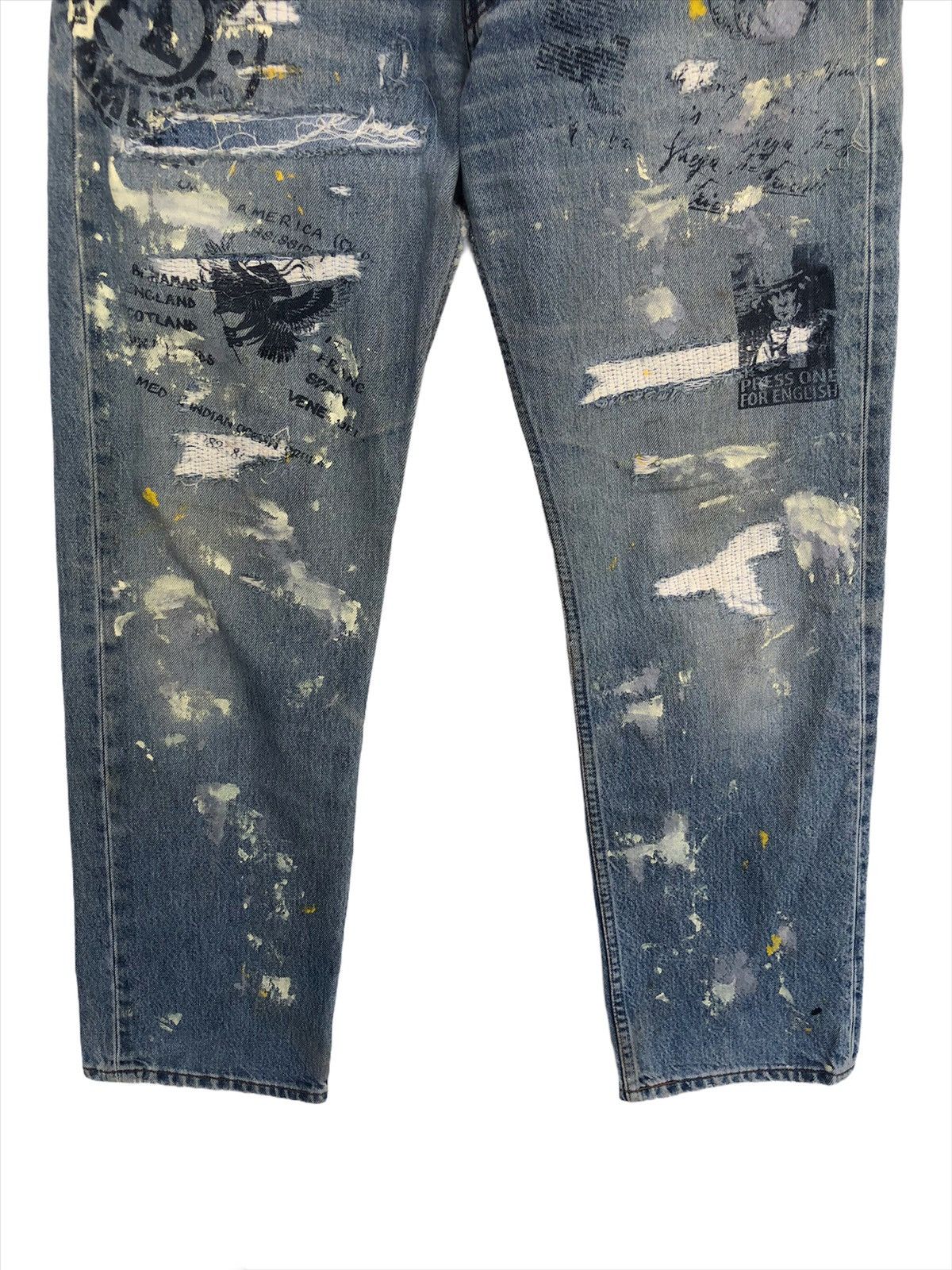 Levi's Made & Crafted Vintage Levi's 501 Anarchy Painter Distressed Denim Jeans Size US 32 / EU 48 - 4 Thumbnail