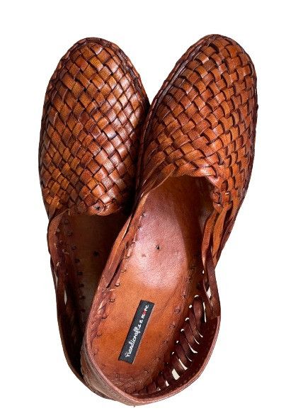 Mens Leather woven mules Criss Cross Leather Mens Shoes