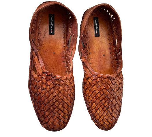 Mens Leather woven mules, Criss Cross Leather Mens Shoes