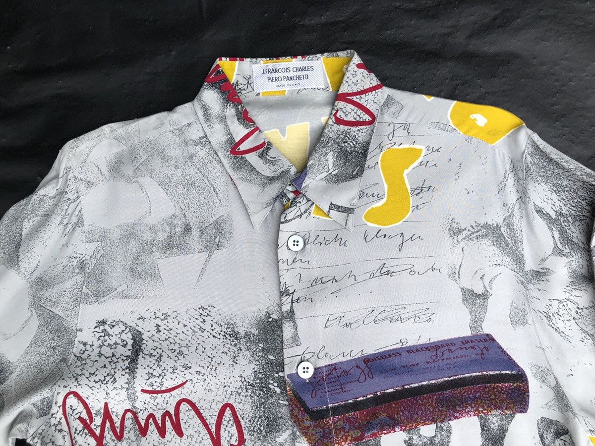 Vintage Vintage J. Francois Charles Piero Abstract Art Rayon Shirt Size US M / EU 48-50 / 2 - 6 Thumbnail