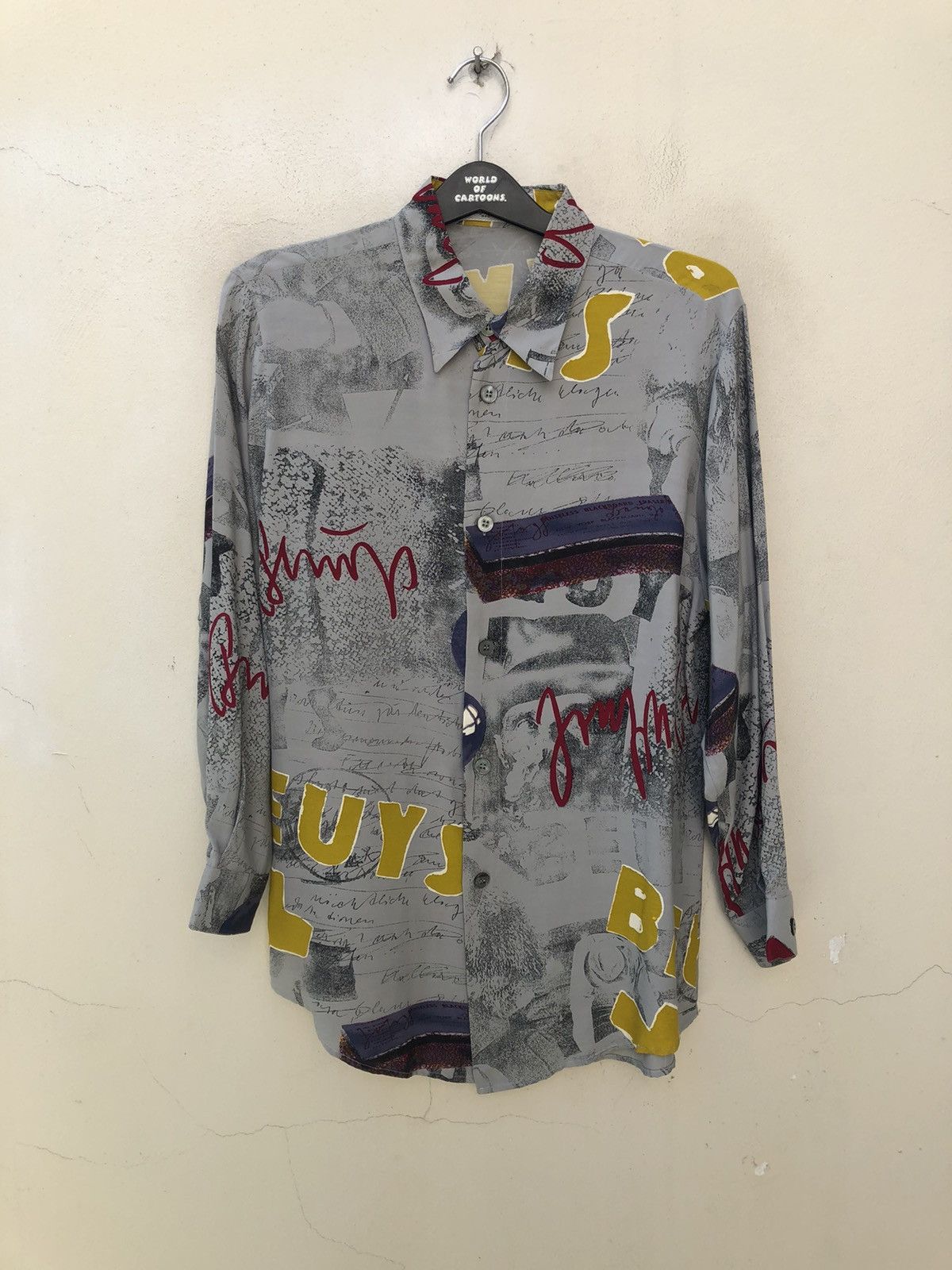 Vintage Vintage J. Francois Charles Piero Abstract Art Rayon Shirt Size US M / EU 48-50 / 2 - 1 Thumbnail