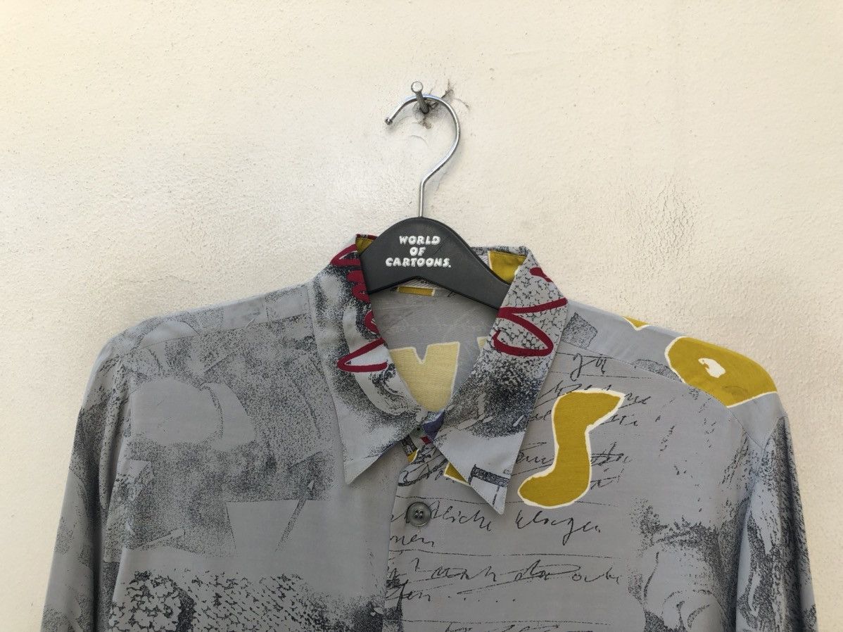 Vintage Vintage J. Francois Charles Piero Abstract Art Rayon Shirt Size US M / EU 48-50 / 2 - 2 Thumbnail