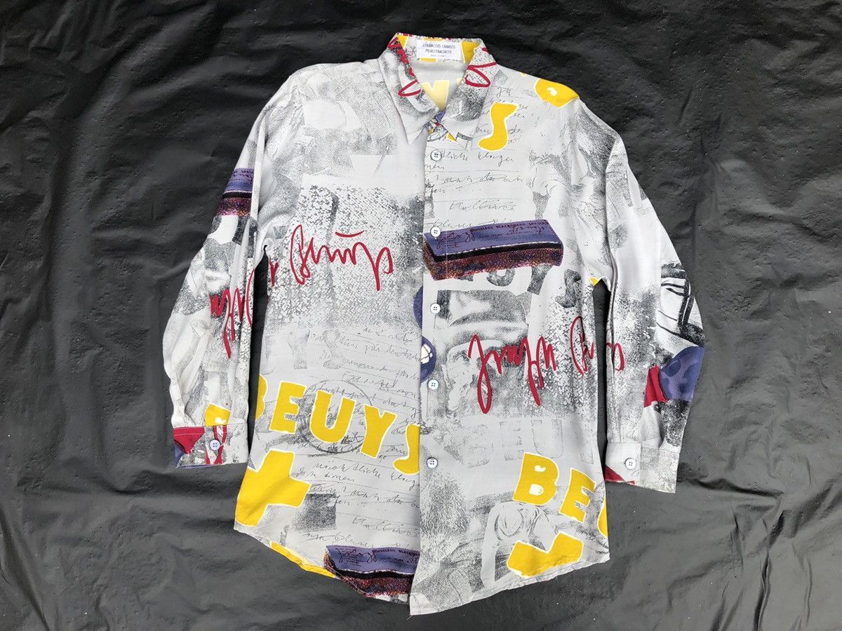 Vintage Vintage J. Francois Charles Piero Abstract Art Rayon Shirt Size US M / EU 48-50 / 2 - 4 Thumbnail