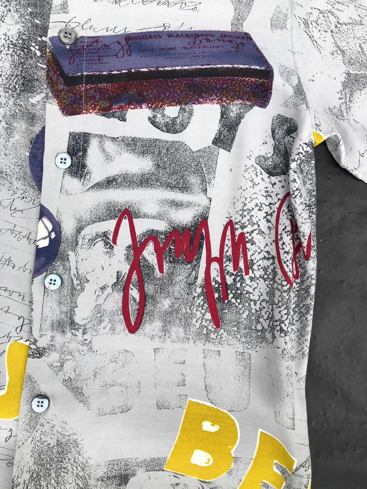Vintage Vintage J. Francois Charles Piero Abstract Art Rayon Shirt Size US M / EU 48-50 / 2 - 10 Thumbnail