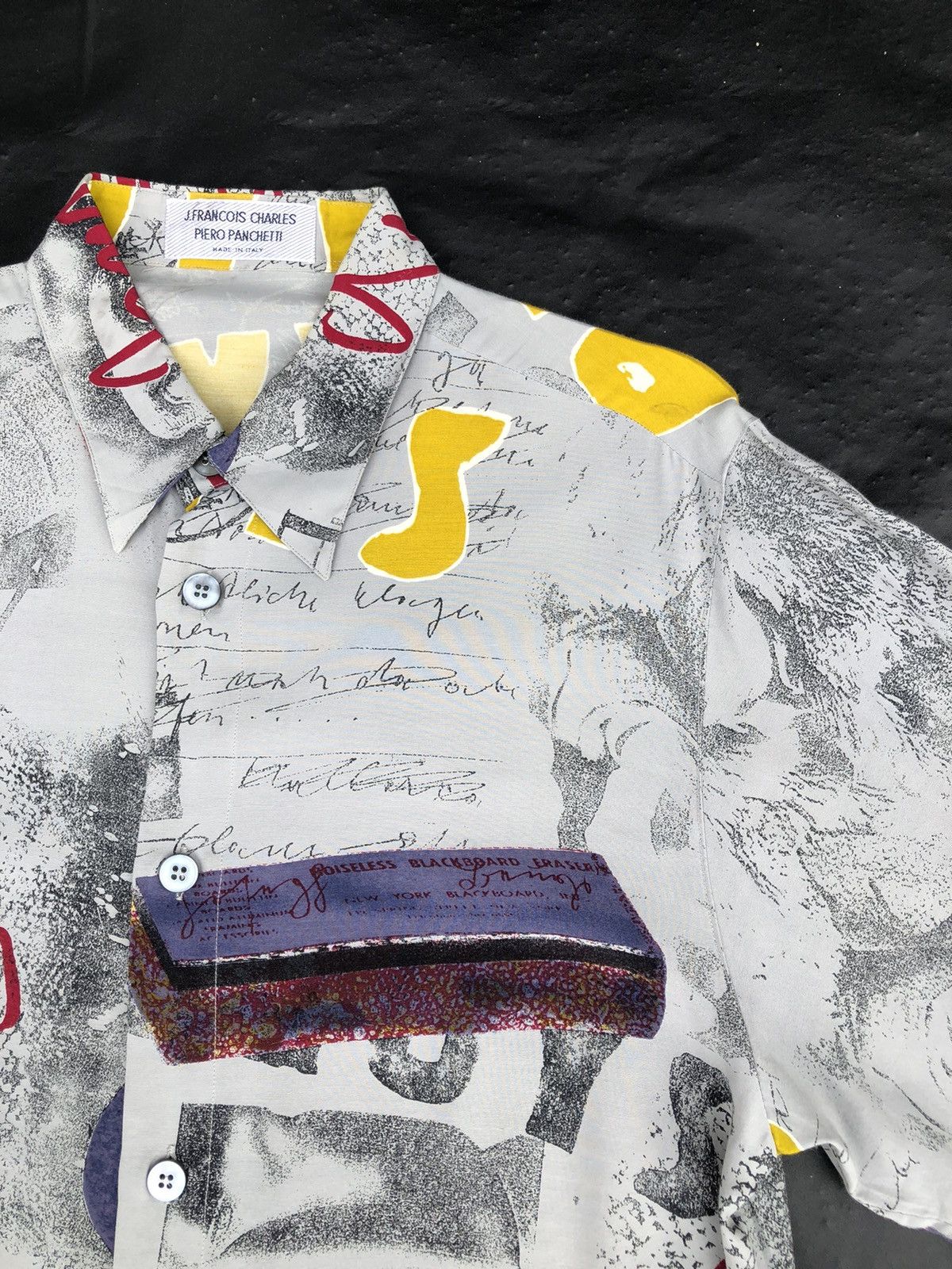 Vintage Vintage J. Francois Charles Piero Abstract Art Rayon Shirt Size US M / EU 48-50 / 2 - 9 Thumbnail