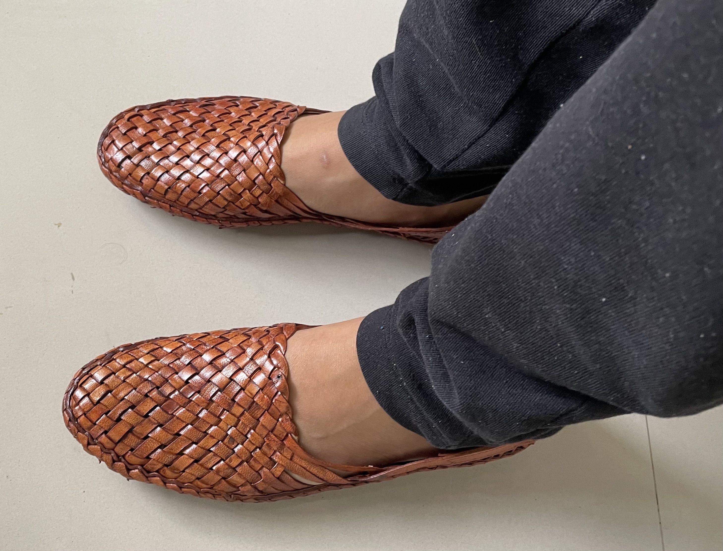 Other Mens Leather woven mules, Criss Cross Leather Mens Shoes Size US 10 / EU 43 - 12 Thumbnail