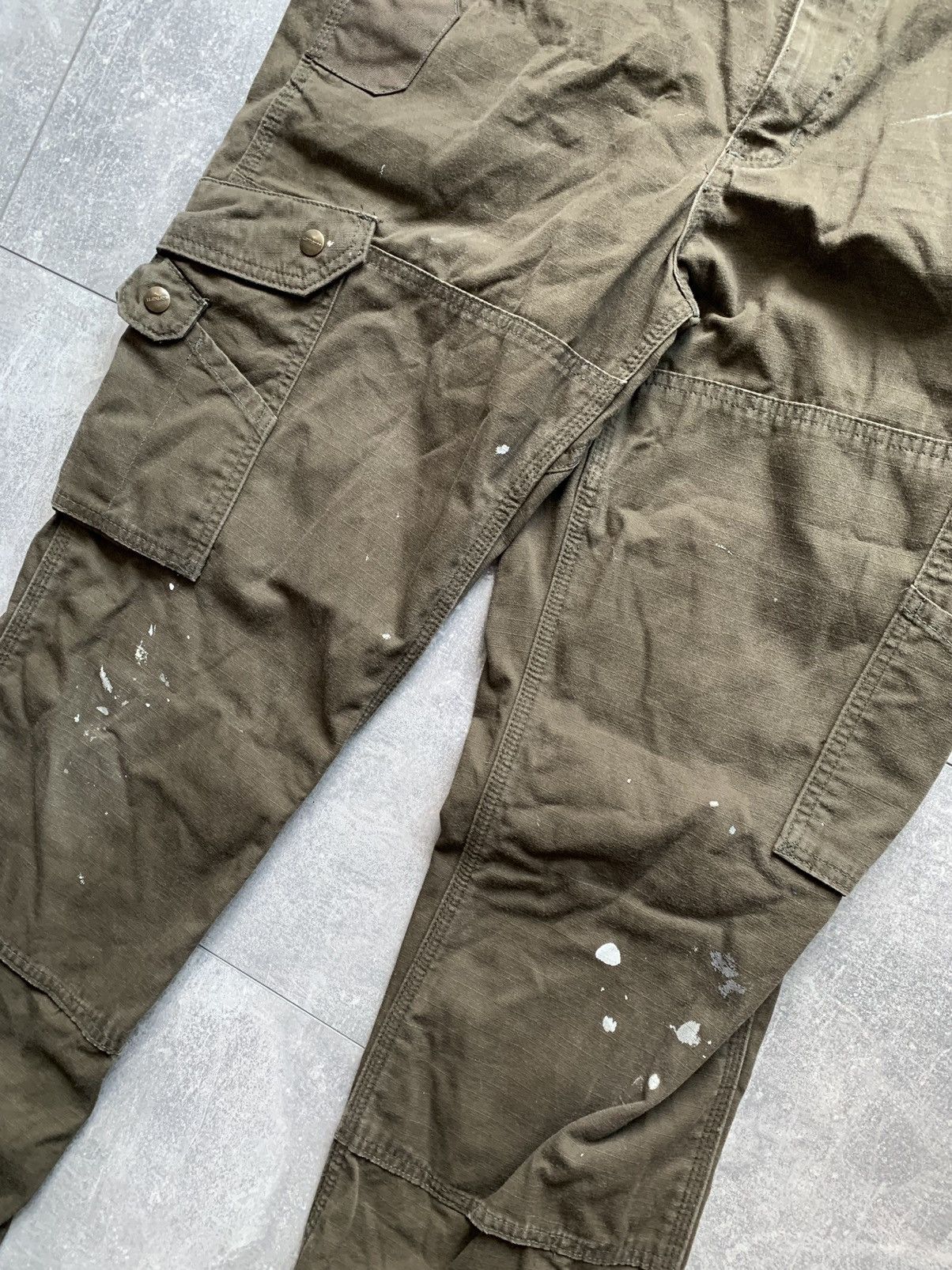 Carhartt × Carhartt Wip × Vintage Vintage carhartt wip double knee painted cargo pants 34 x 34 Size US 34 / EU 50 - 8 Thumbnail
