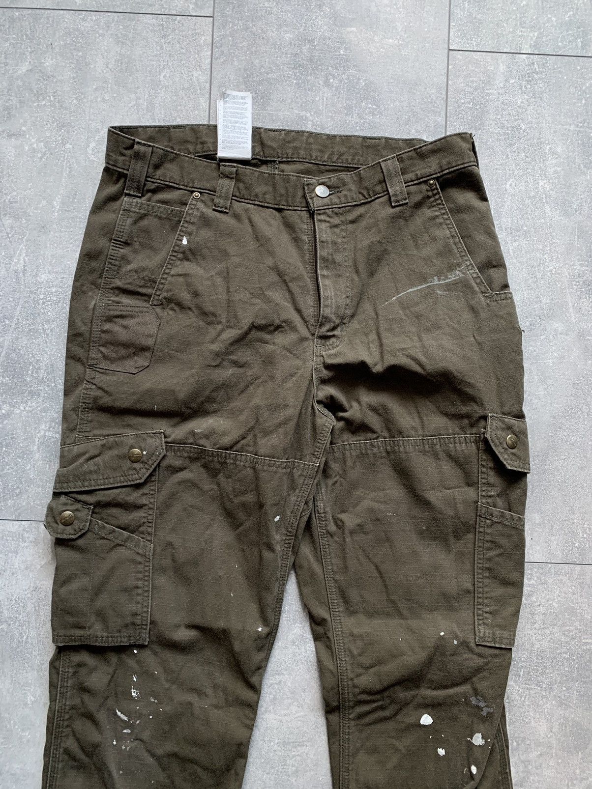 Carhartt × Carhartt Wip × Vintage Vintage carhartt wip double knee painted cargo pants 34 x 34 Size US 34 / EU 50 - 9 Thumbnail