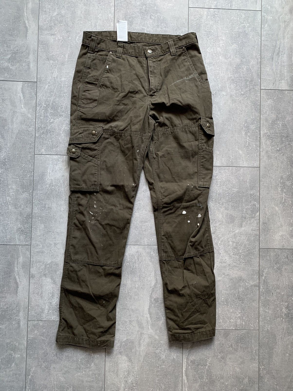 Carhartt × Carhartt Wip × Vintage Vintage carhartt wip double knee painted cargo pants 34 x 34 Size US 34 / EU 50 - 5 Thumbnail
