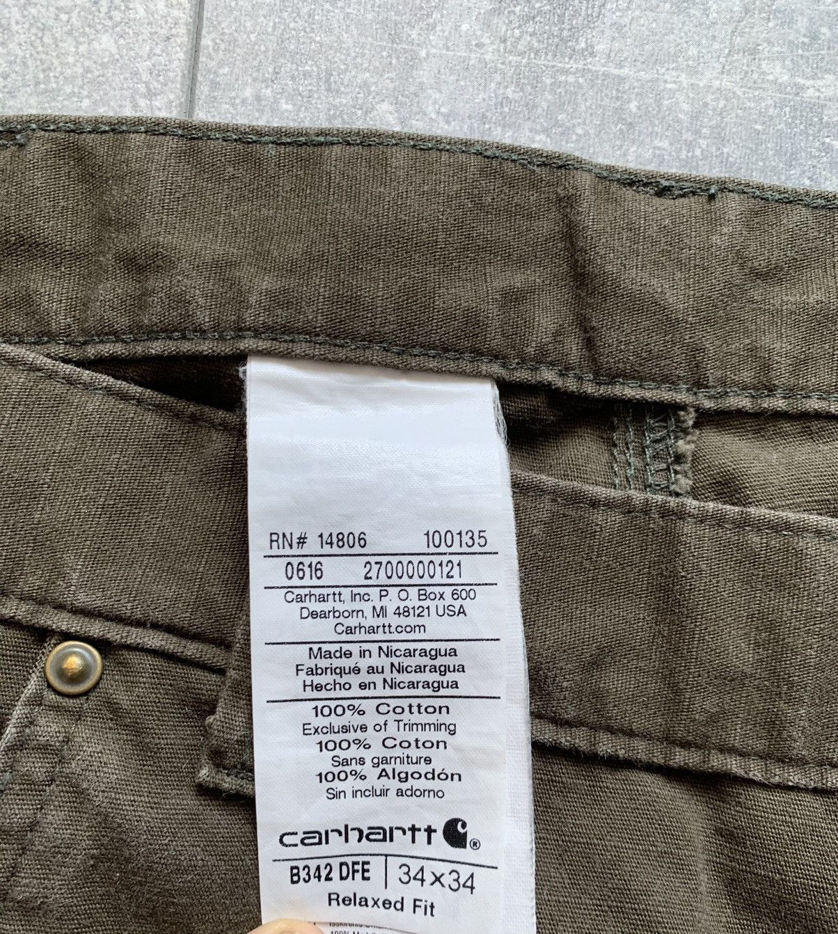 Carhartt × Carhartt Wip × Vintage Vintage carhartt wip double knee painted cargo pants 34 x 34 Size US 34 / EU 50 - 11 Thumbnail
