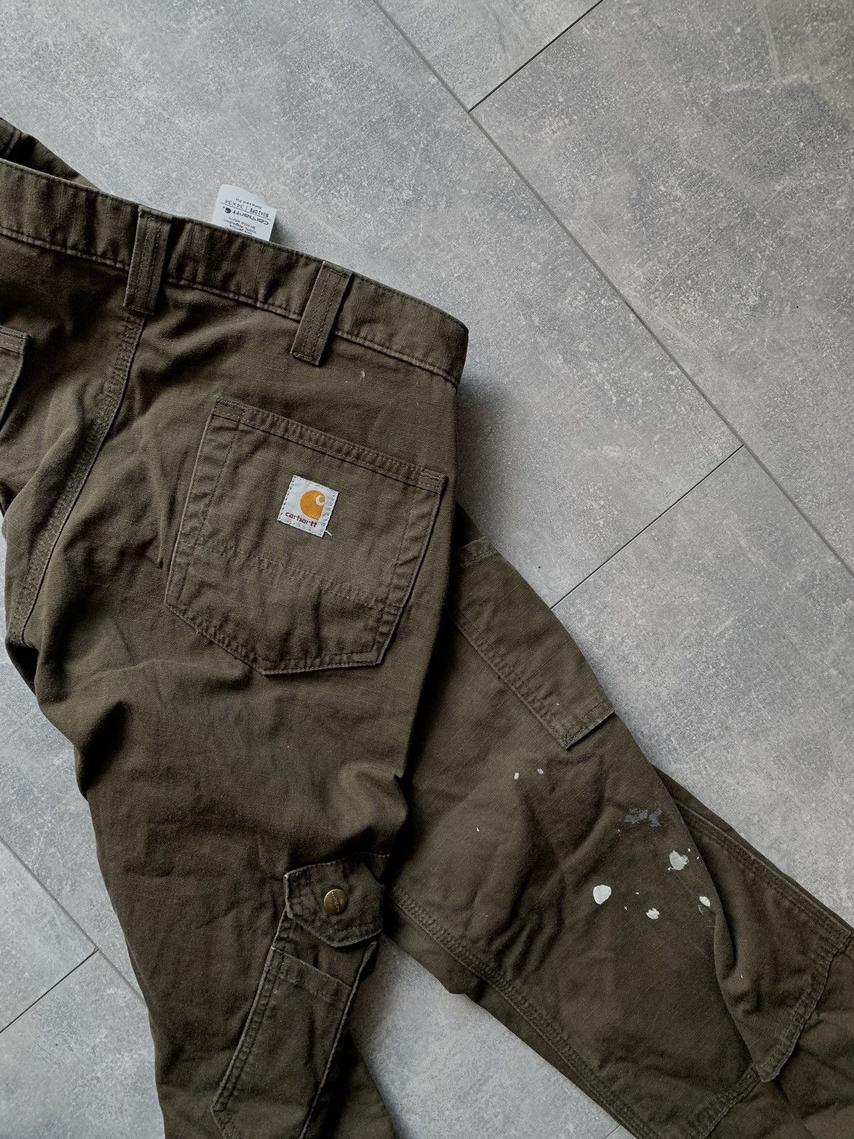 Carhartt × Carhartt Wip × Vintage Vintage carhartt wip double knee painted cargo pants 34 x 34 Size US 34 / EU 50 - 12 Thumbnail