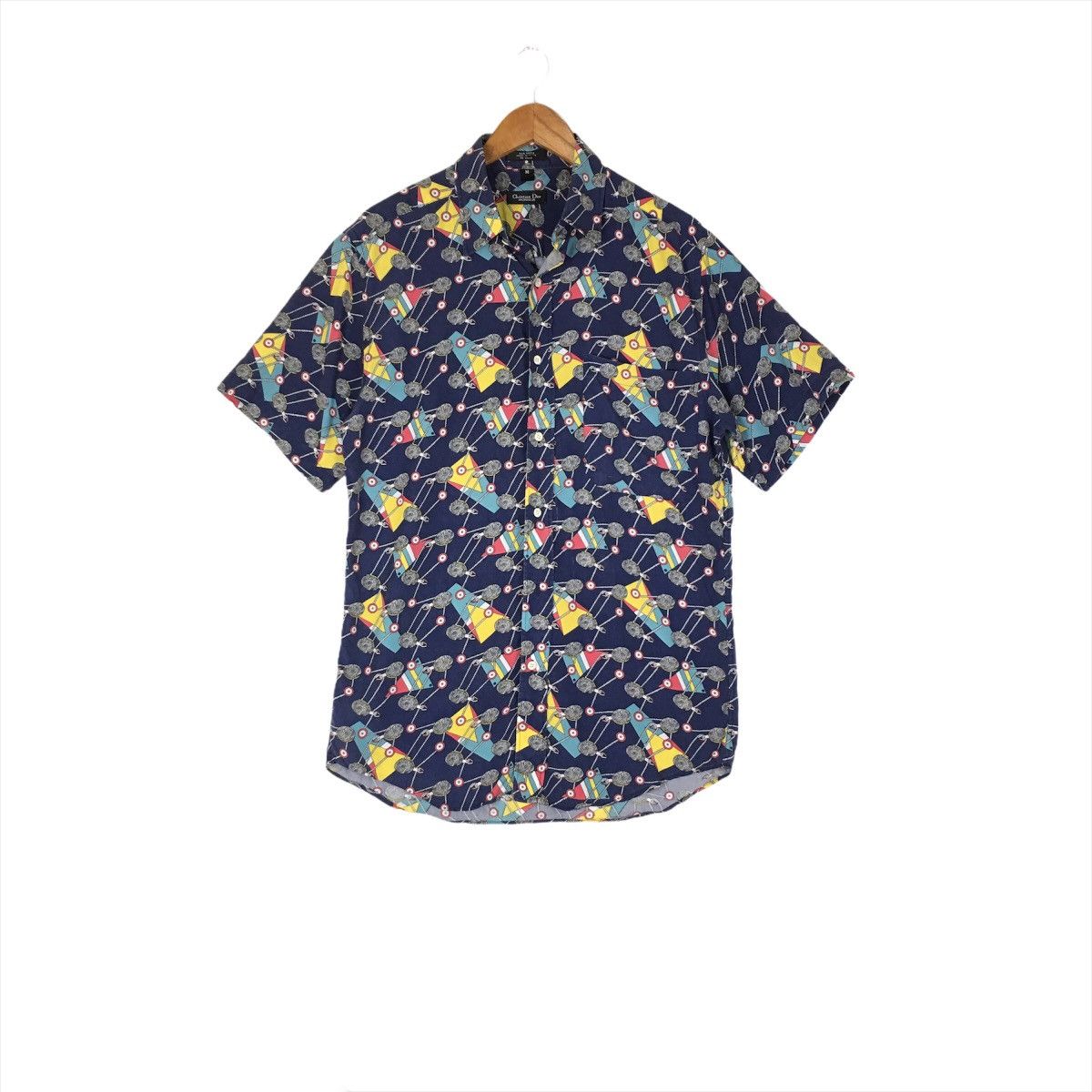Christian Dior Monsieur × Vintage Pulley Overprint Rayon Shirt Christian Dior Monsieur Size US M / EU 48-50 / 2 - 1 Thumbnail