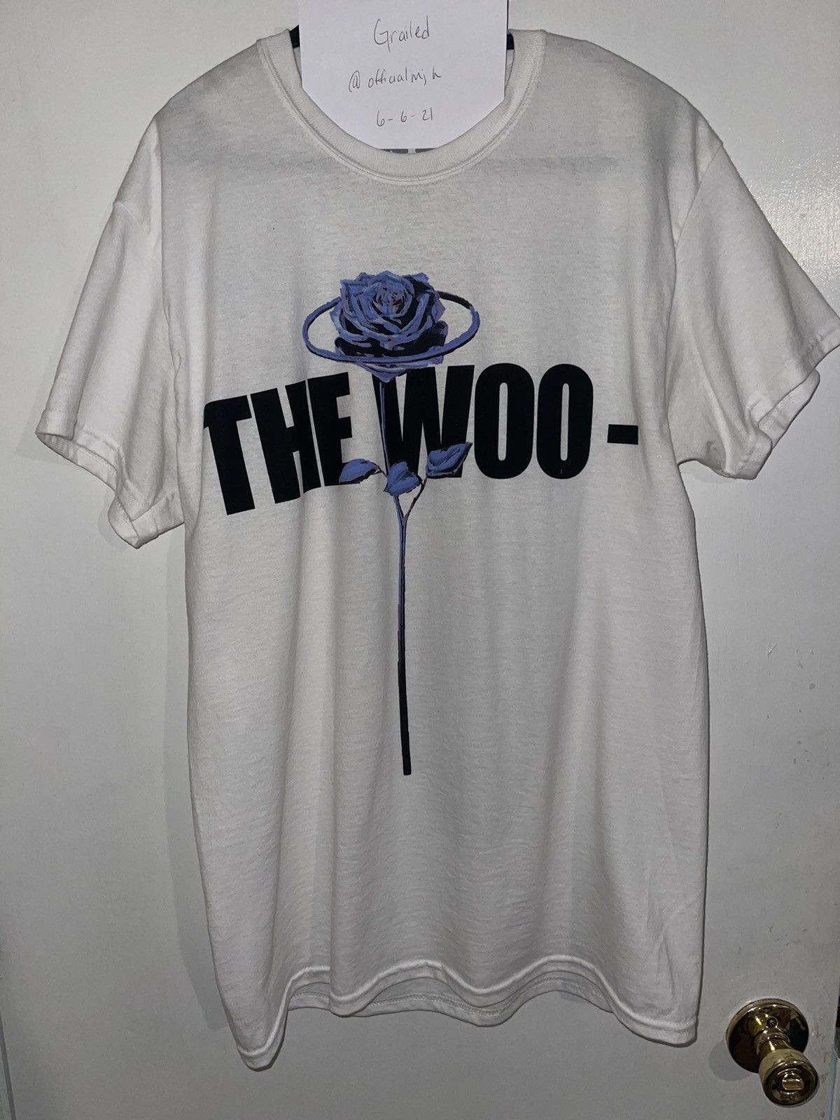 VLONE x POP SMOKE Cotton 'The Woo' Short Sleeve T-Shirt - Black - GBNY