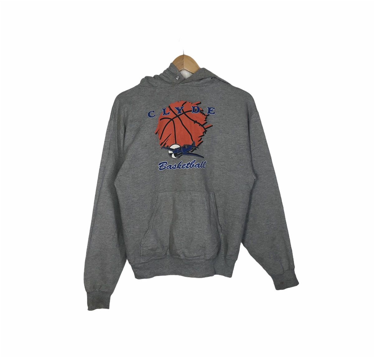 Jerzees × Vintage Vintage Jerzees Crewneck Pullover Hoodie Clyde Basketball Size US M / EU 48-50 / 2 - 1 Thumbnail