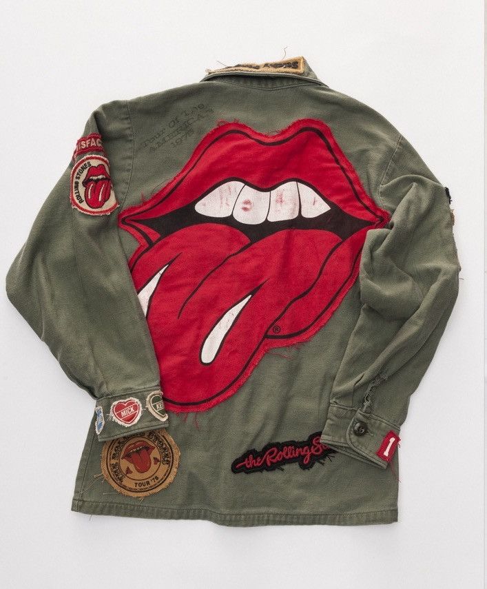 MadeWorn Rolling Stones Patch Army // Denim jacket with band