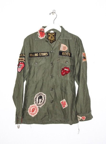 MadeWorn The Rolling Stones NEW Rolling Stones Military Custom Hand Made Jacket Grailed