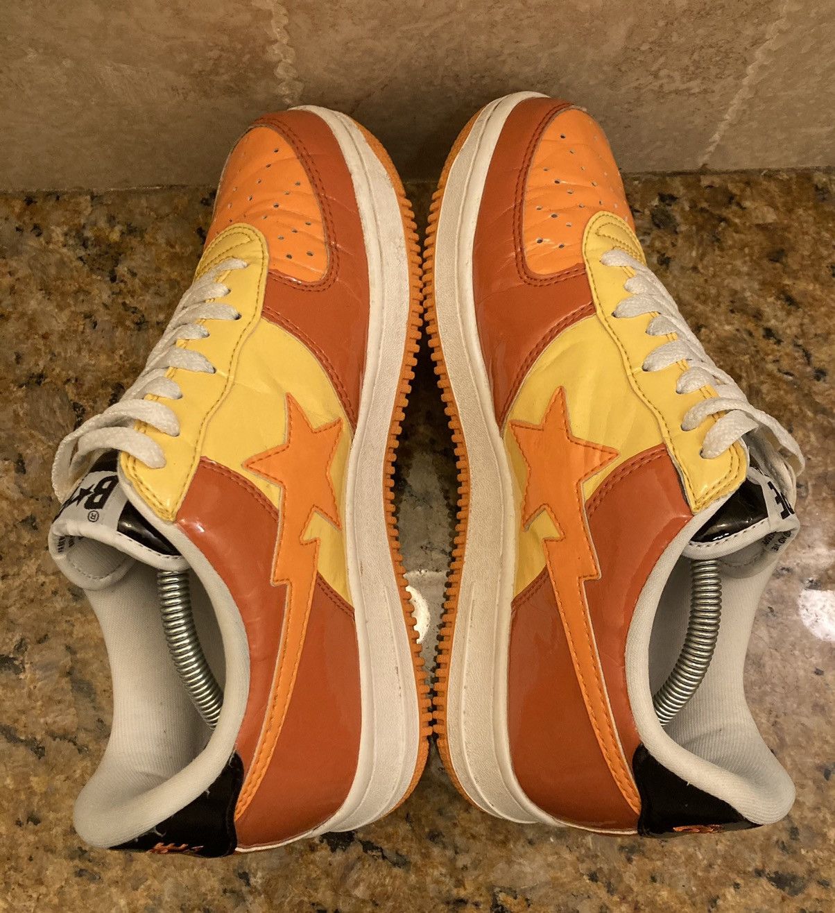Bape Bapesta FS-001 Low Orange / Yellow Size US 9.5 / EU 42-43 - 4 Thumbnail