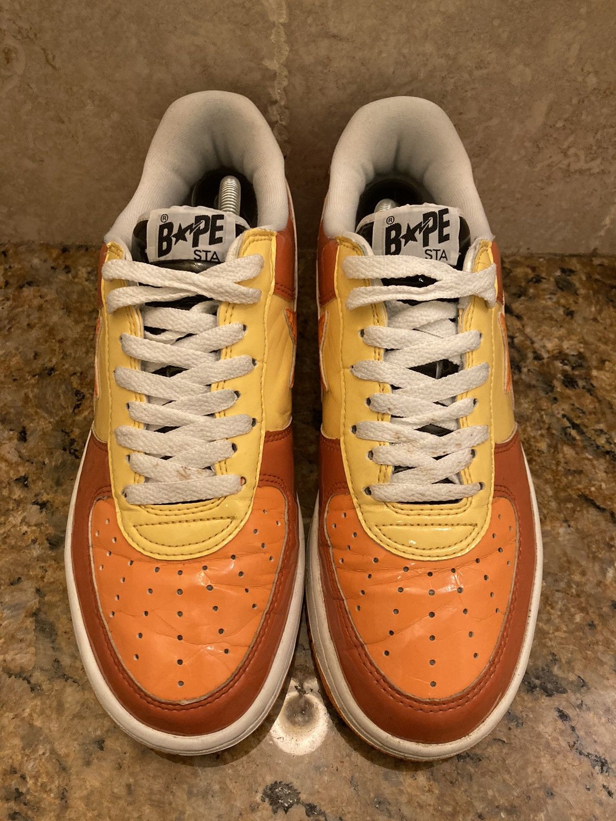 Bape Bapesta FS-001 Low Orange / Yellow Size US 9.5 / EU 42-43 - 2 Thumbnail