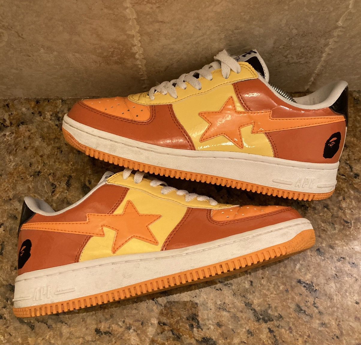 Bape Bapesta FS-001 Low Orange / Yellow Size US 9.5 / EU 42-43 - 1 Thumbnail