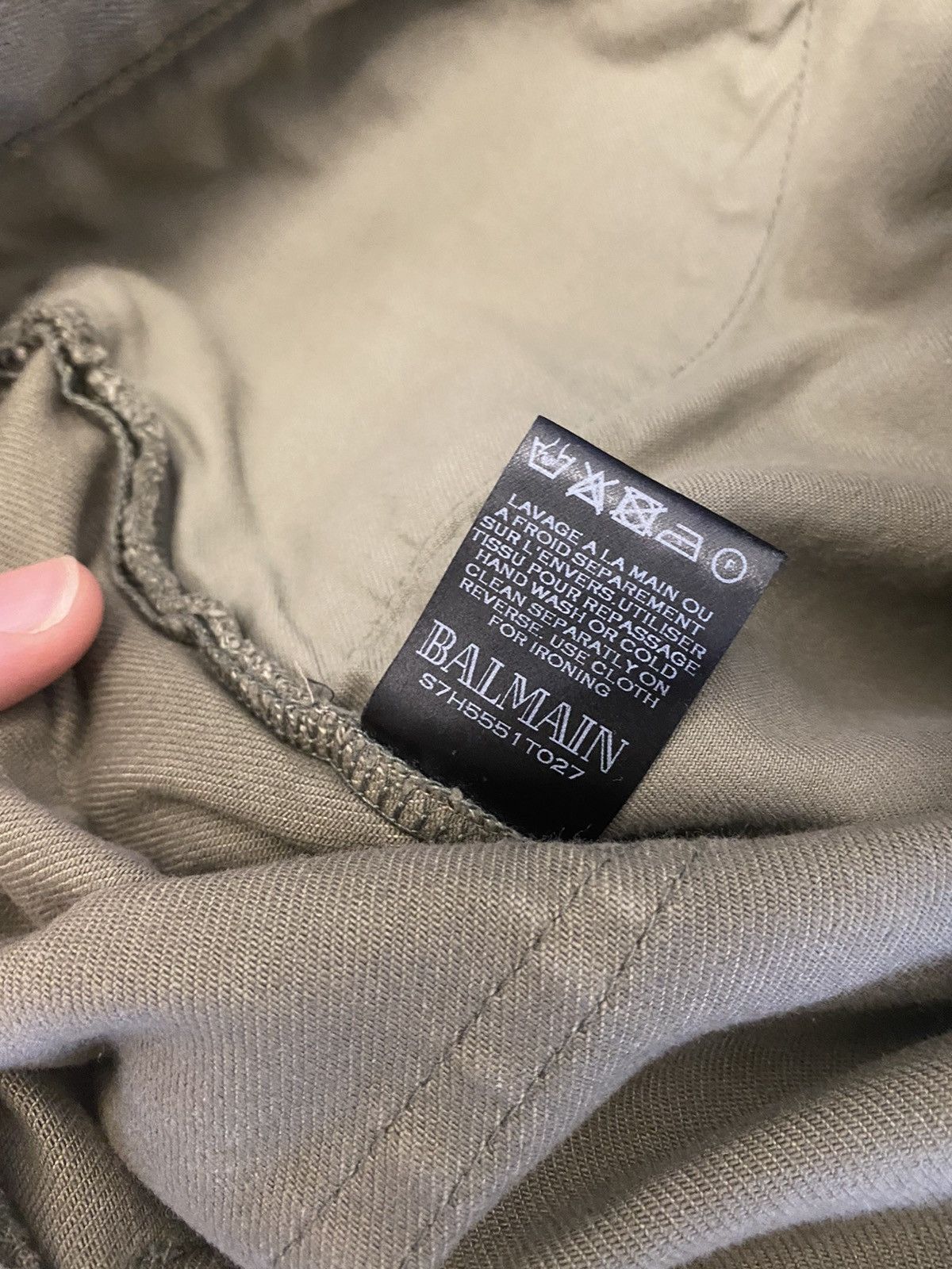 Balmain Olive Balmain Biker Jeans Size US 31 - 5 Thumbnail