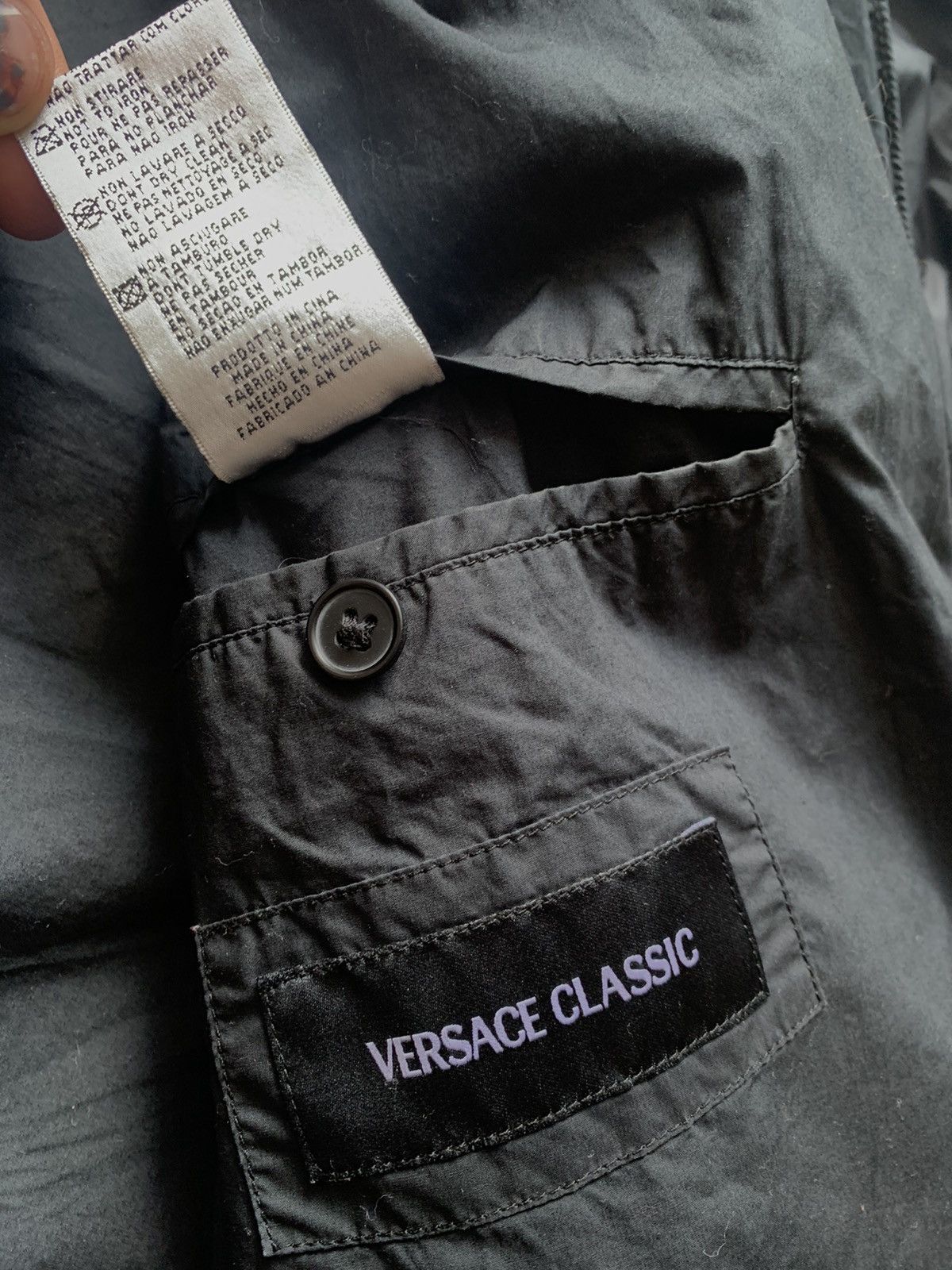 Versace × Vintage Versace classic black nylon bomber jacket Size US M / EU 48-50 / 2 - 11 Thumbnail
