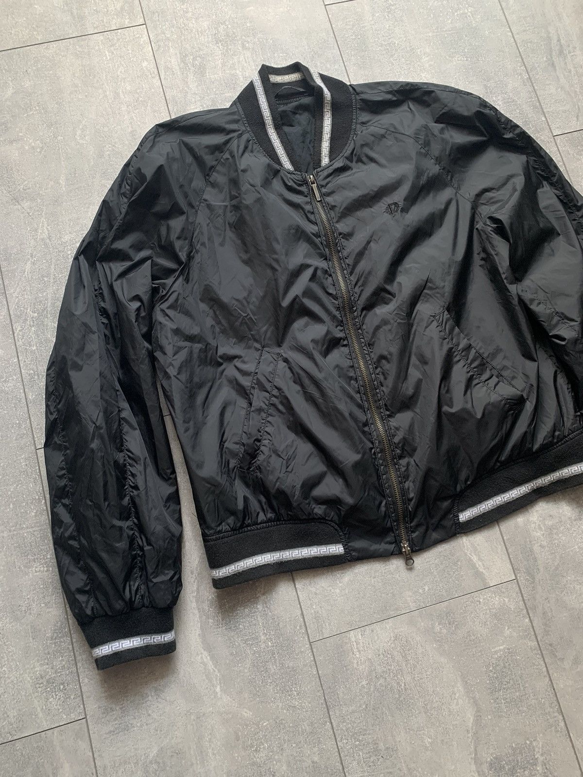 Versace × Vintage Versace classic black nylon bomber jacket Size US M / EU 48-50 / 2 - 5 Thumbnail