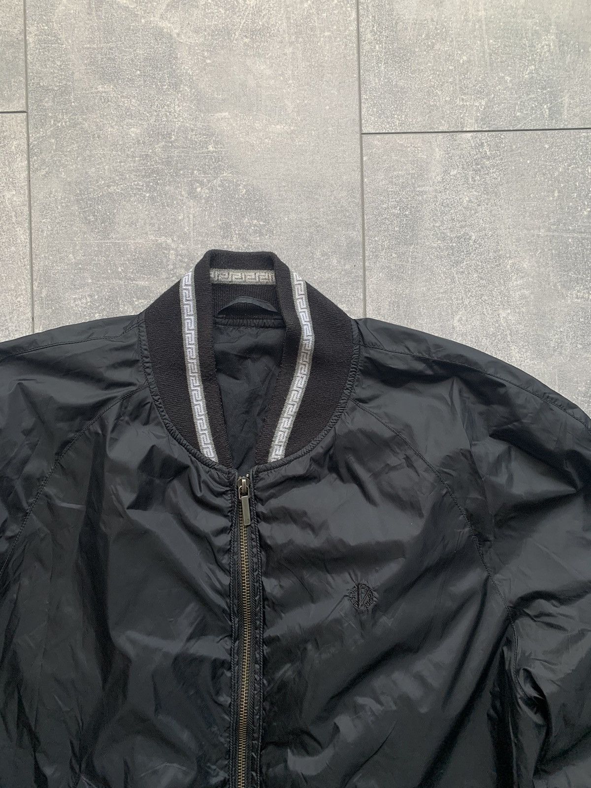Versace × Vintage Versace classic black nylon bomber jacket Size US M / EU 48-50 / 2 - 3 Thumbnail