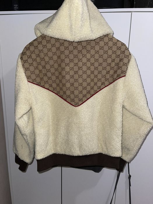 Buy The North Face x Gucci GG Canvas Shearling Jacket 'Beige/Ebony