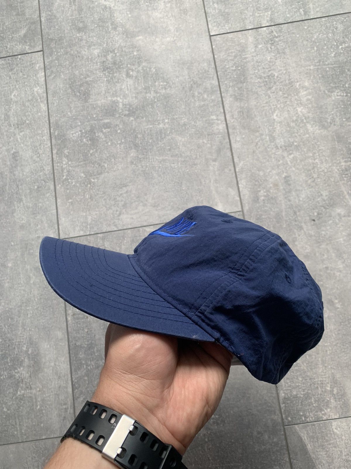 Nike Nike vintage blue nylon cap Size ONE SIZE - 2 Thumbnail