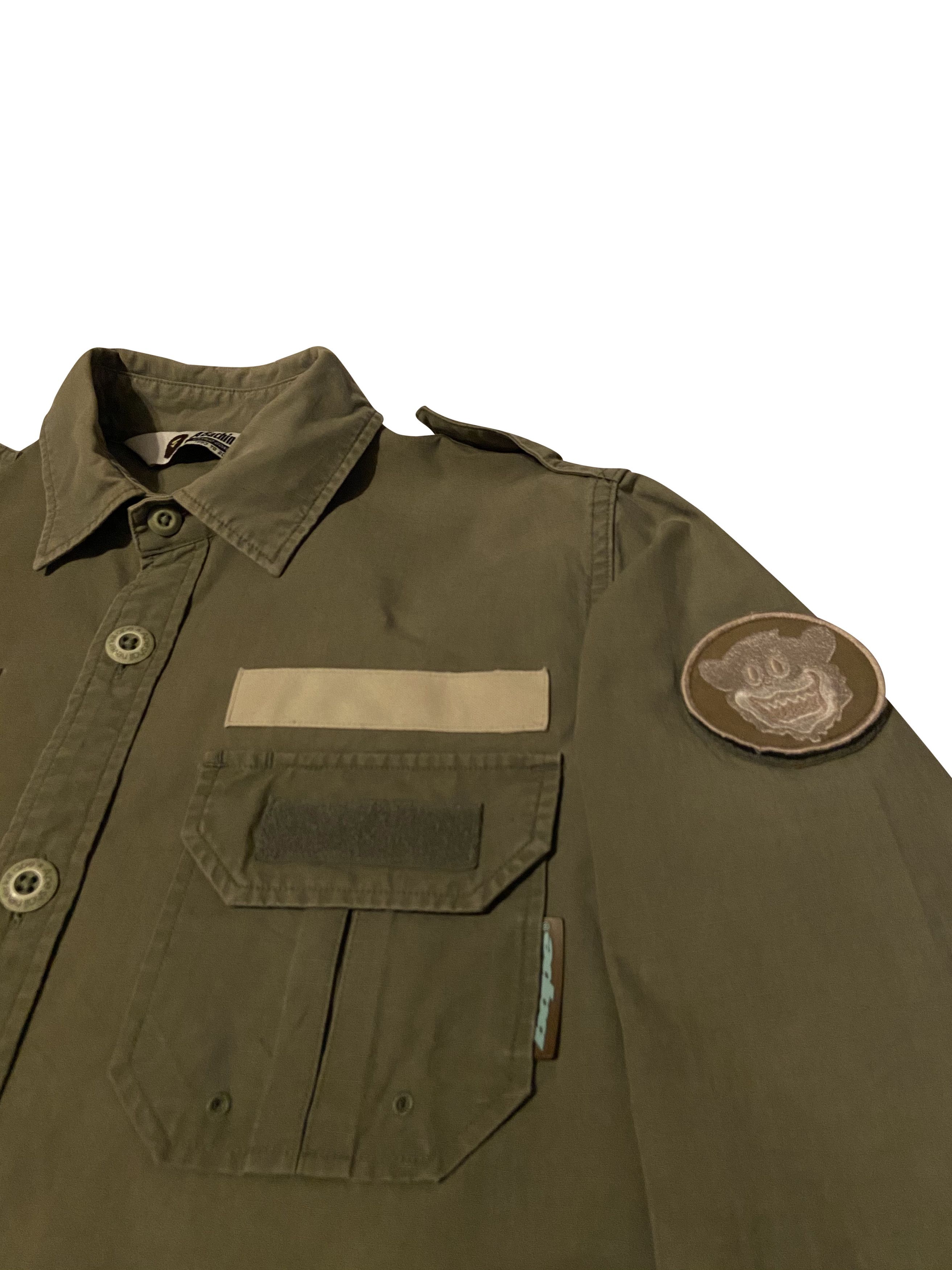 Bape Octopus Military Shirt w/ Velcro Patch - Aoyoma Exclusive | Grailed