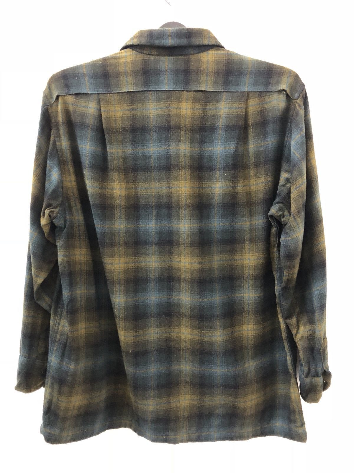 Pendleton × Vintage Vintage 60s 70s Double Flap Pocket Shadow Plaid Shirt Size US M / EU 48-50 / 2 - 6 Thumbnail