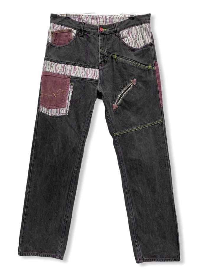Japanese Brand SACRIFICE Union Made Workman Ship Patchwork Denim Pants Size US 33 - 2 Thumbnail