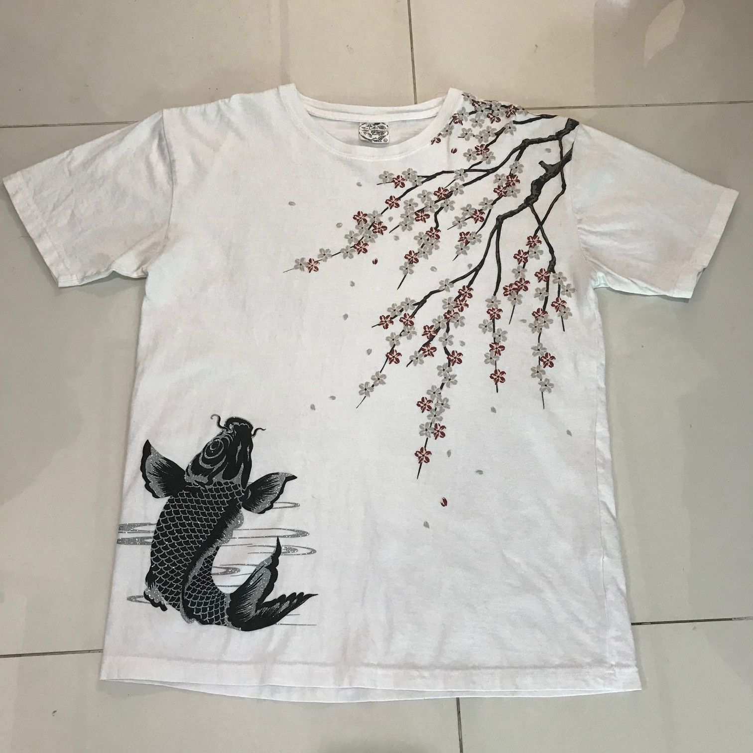Japanese Brand Y2K Cure All Sukajan Fish Koi Embroidery graphic streetwear Size US L / EU 52-54 / 3 - 5 Thumbnail