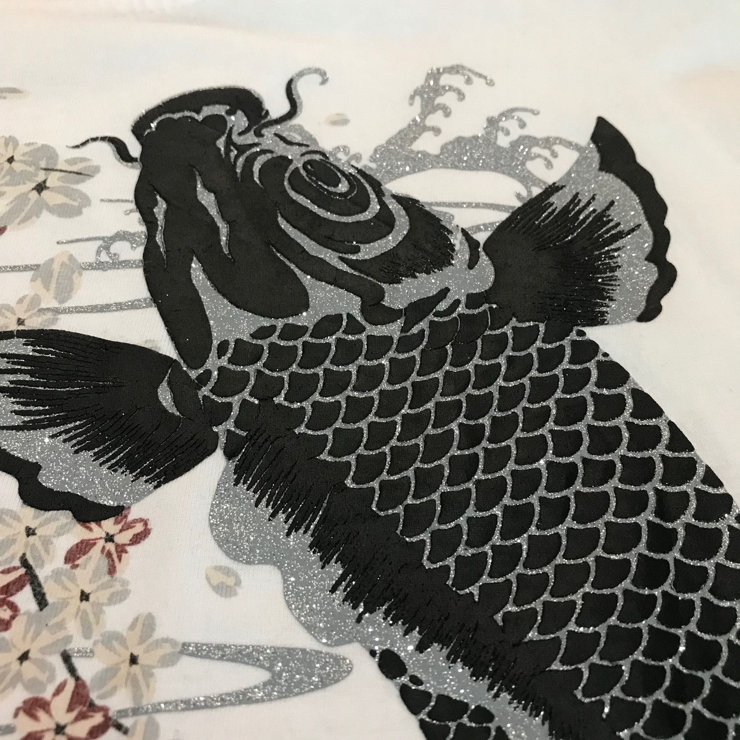 Japanese Brand Y2K Cure All Sukajan Fish Koi Embroidery graphic streetwear Size US L / EU 52-54 / 3 - 4 Thumbnail