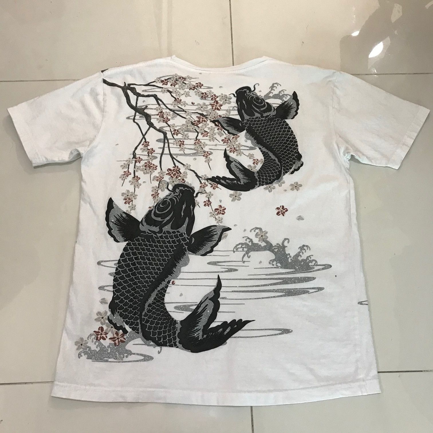 Japanese Brand Y2K Cure All Sukajan Fish Koi Embroidery graphic streetwear Size US L / EU 52-54 / 3 - 1 Thumbnail