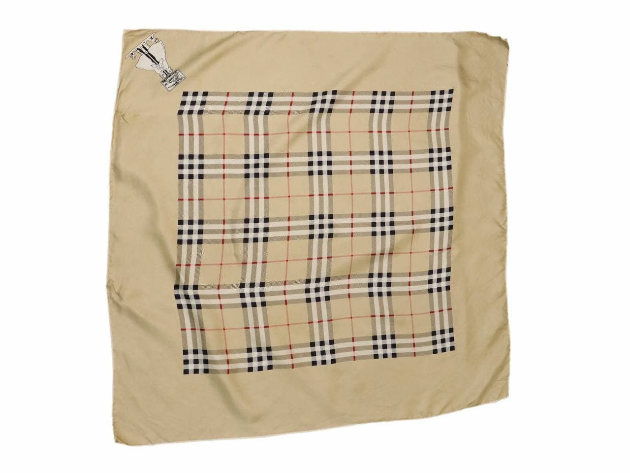 Burberry Vtg. Burberry Pure Silk Scarf Stunning Classic Check Size ONE SIZE - 2 Thumbnail