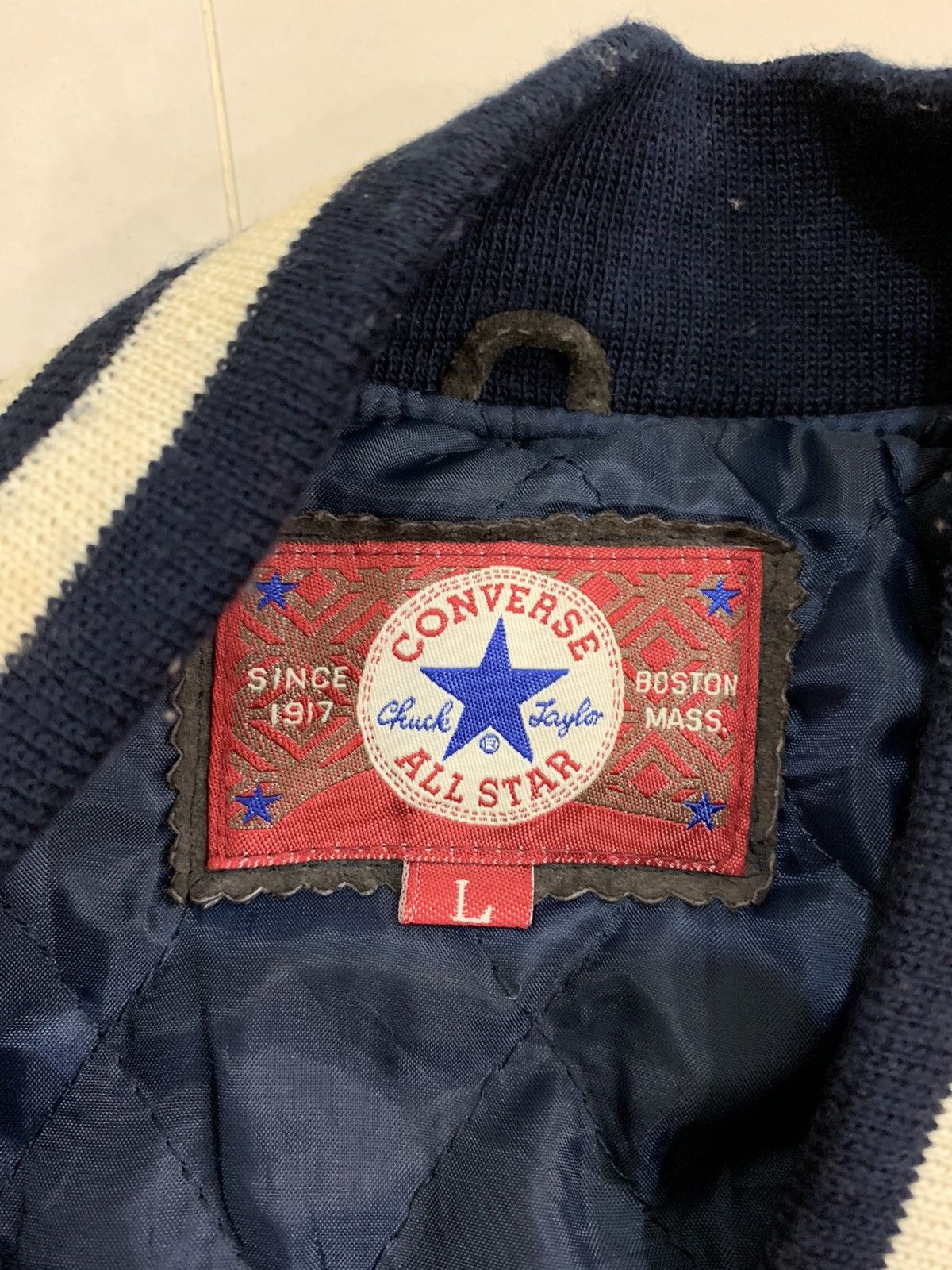 Converse 🔥HOT ITEM CONVERSE LEATHER VARSITY JACKETS Size US L / EU 52-54 / 3 - 9 Thumbnail