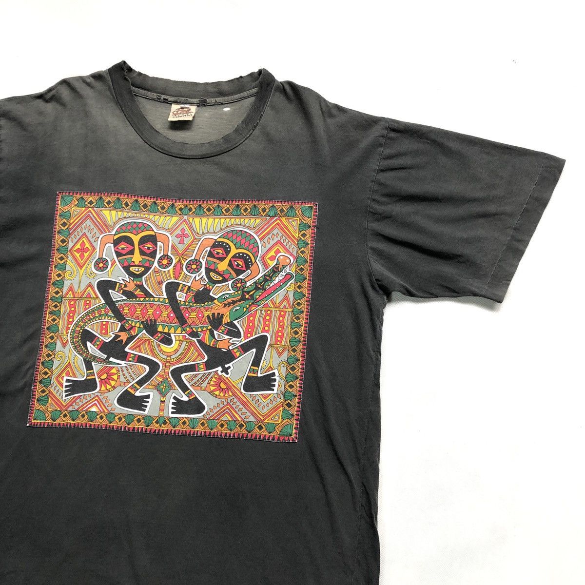Handmade × Primitive × Vintage Rare! Vintage Bali Primitive Tribal Distressed Tee Size US L / EU 52-54 / 3 - 2 Thumbnail