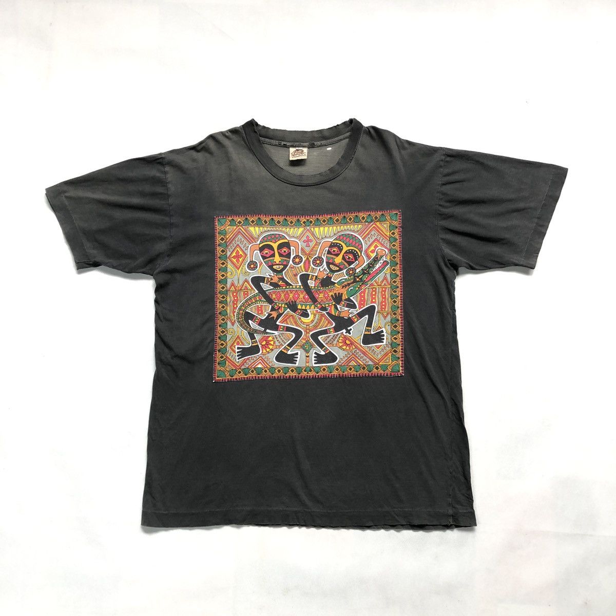 Handmade × Primitive × Vintage Rare! Vintage Bali Primitive Tribal Distressed Tee Size US L / EU 52-54 / 3 - 1 Thumbnail