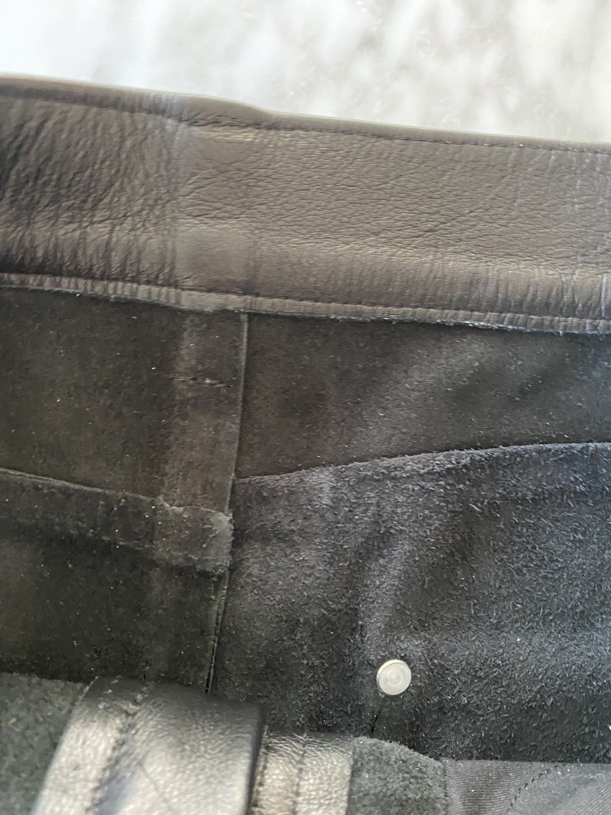 Vintage Black Leather Biker Pants (hand made in Canada) Size US 32 / EU 48 - 6 Thumbnail